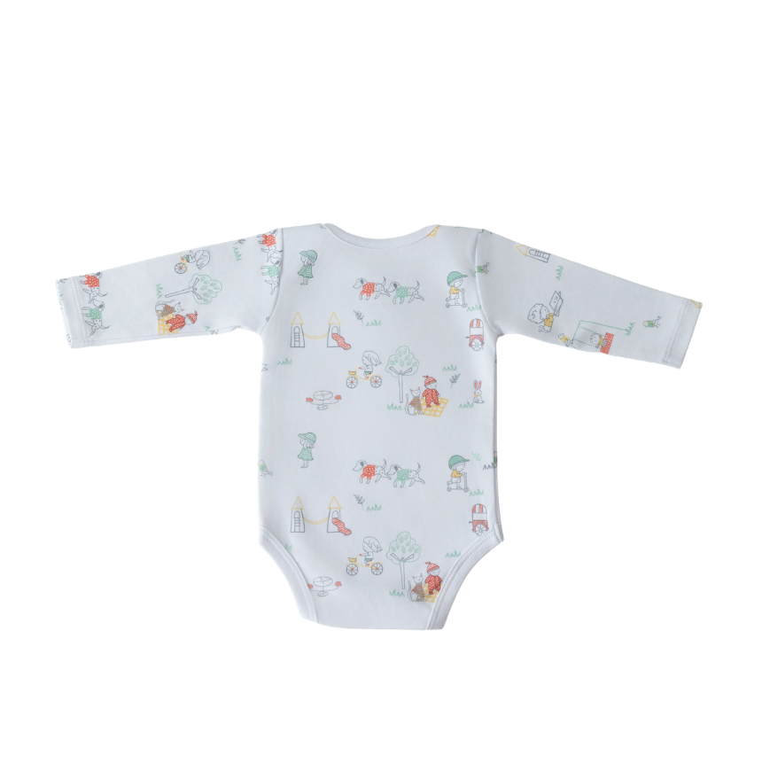 Body com gola americana e manga longa Park