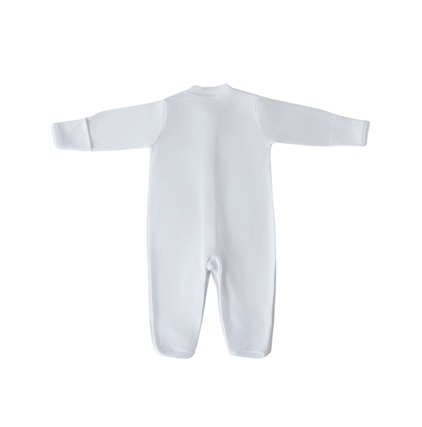 Macacão Clássico com botão Branco
