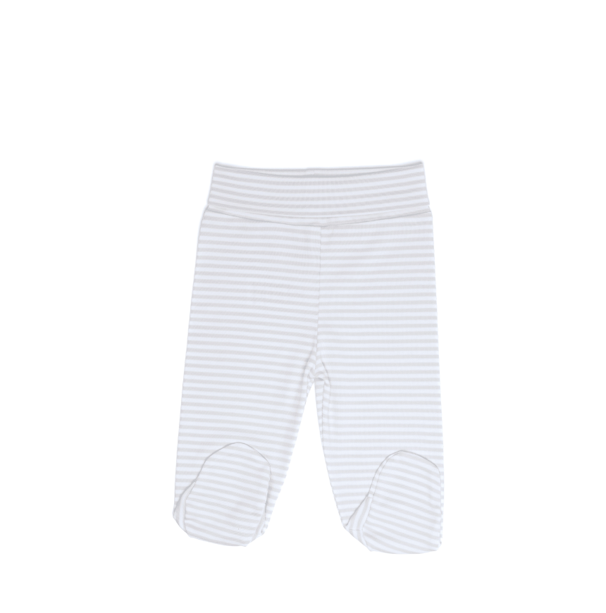 Calça com Cós Alto e com pé Listrado