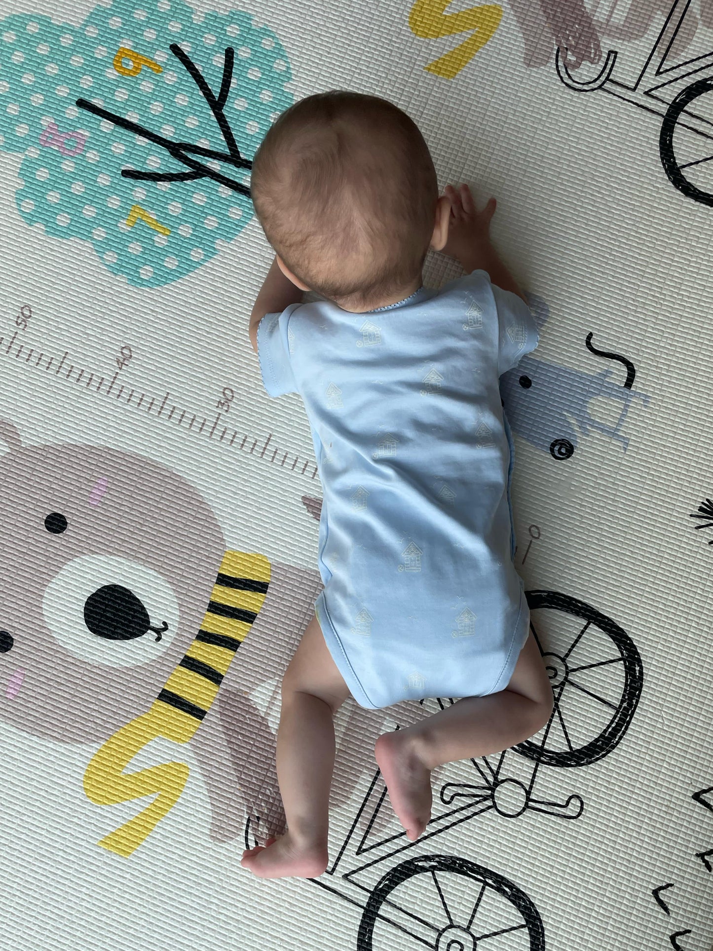 Body Kimono Manga Curta Hut Azul Bebe