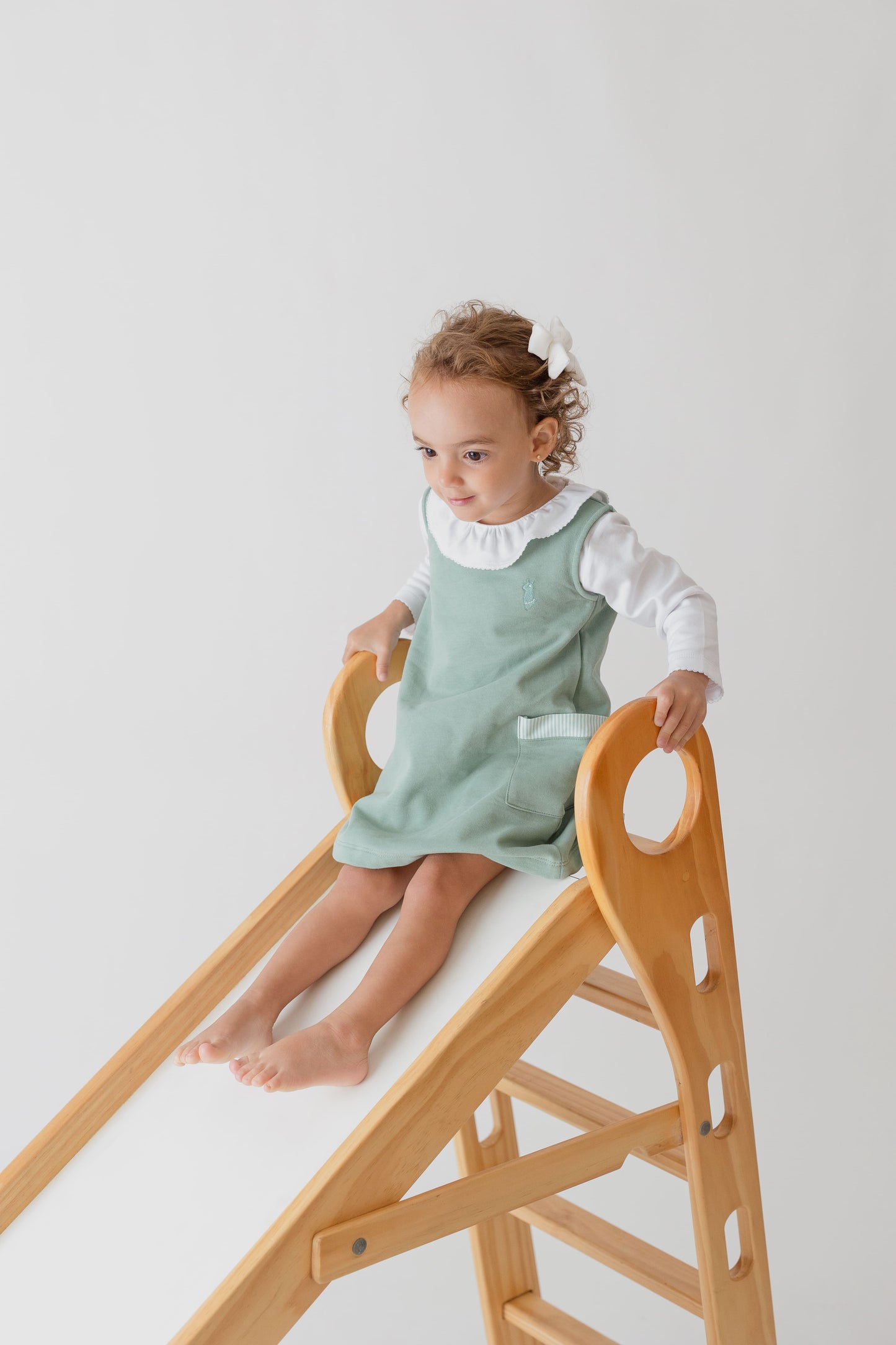 Vestido Fleece com bolso listrado