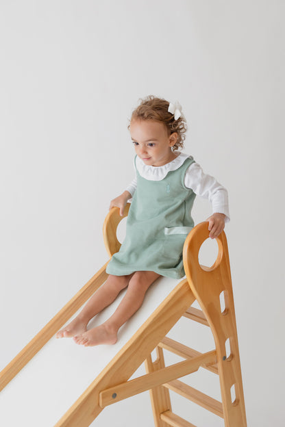 Vestido Fleece com bolso listrado