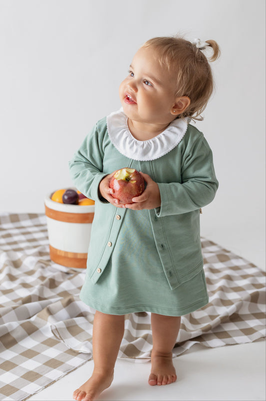 Body Manga Longa com Gola Babado Branco