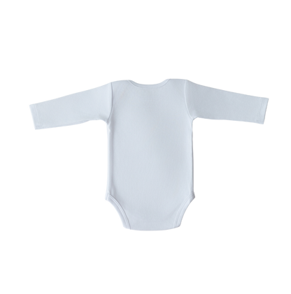 Body com gola americana e manga longa branco