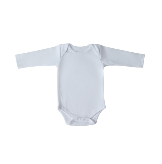 Body com gola americana e manga longa branco