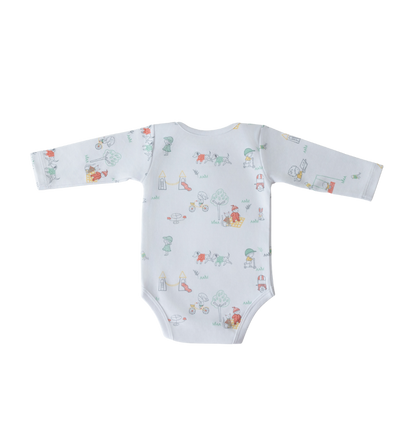 Body com gola americana e manga longa Park