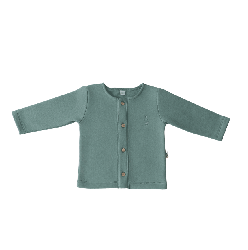 Cardigan de Fleece Verde Oliva