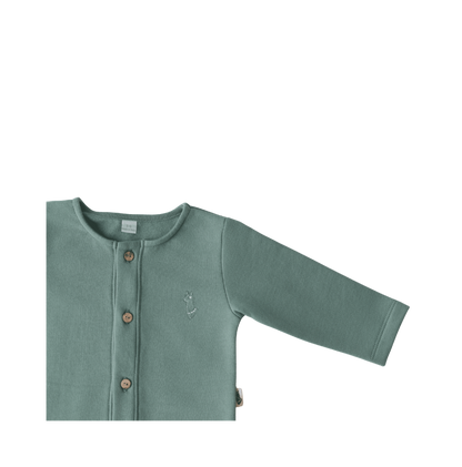 Cardigan de Fleece Verde Oliva