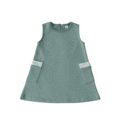 Vestido Fleece com bolso listrado