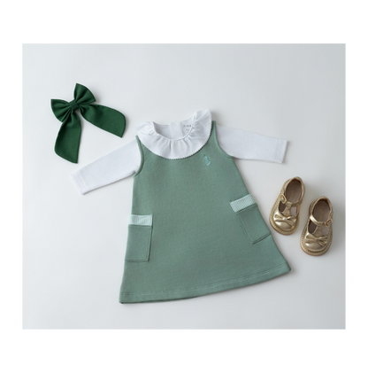 Vestido Fleece com bolso listrado