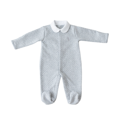 Macacão classico Jacquard com gola bebê com picueta