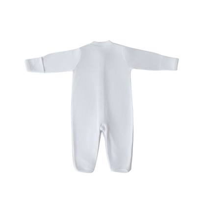 Macacão Clássico com botão Branco