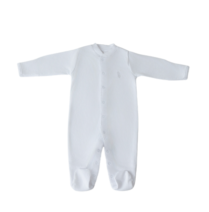 Macacão Clássico com botão Branco