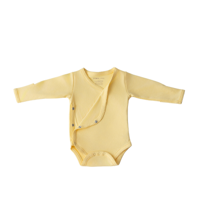 Body Kimono Manga Longa Amarelo