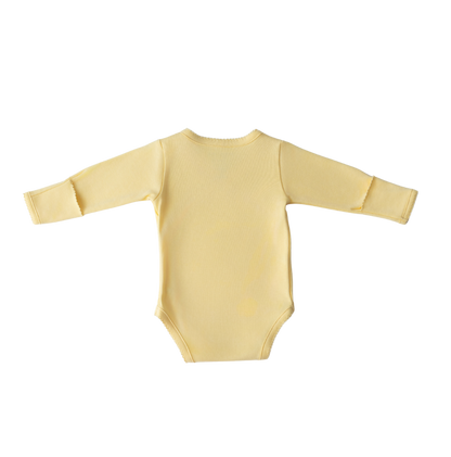 Body Kimono Manga Longa Amarelo