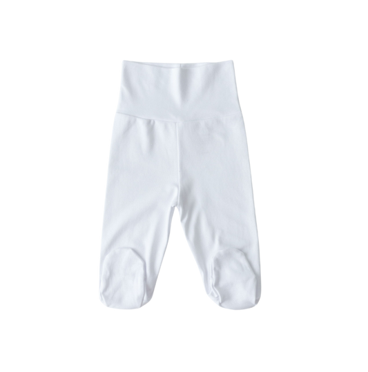 Calça com Cós Alto e com pé Branco