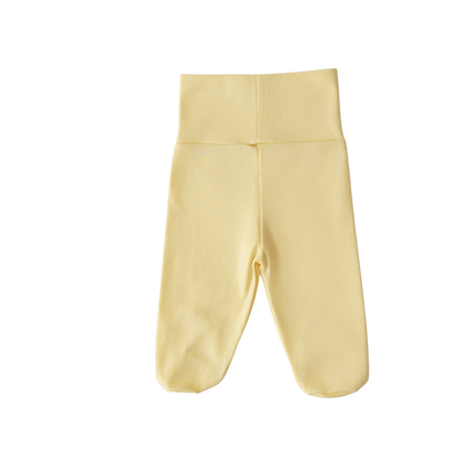 Calça com Cós Alto e com pé Amarelo