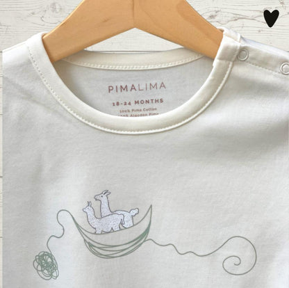 Camiseta Manga Curta Little Traveller Off White