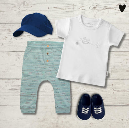 Camiseta Manga Curta Little Traveller Off White