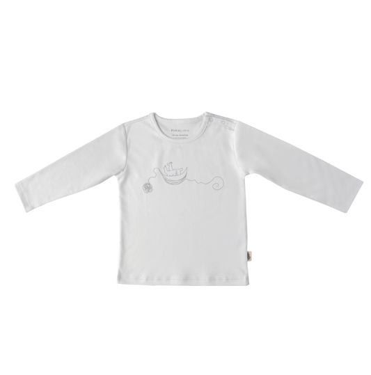 Camiseta Manda Longa Little Traveller Off White